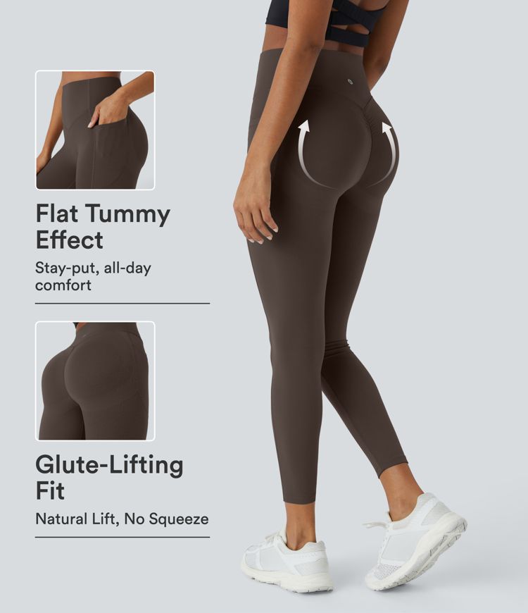 Halara UltraSculpt™ High Waisted Scrunch Butt Lifting Tummy Control Shaping Training Leggings with Pockets