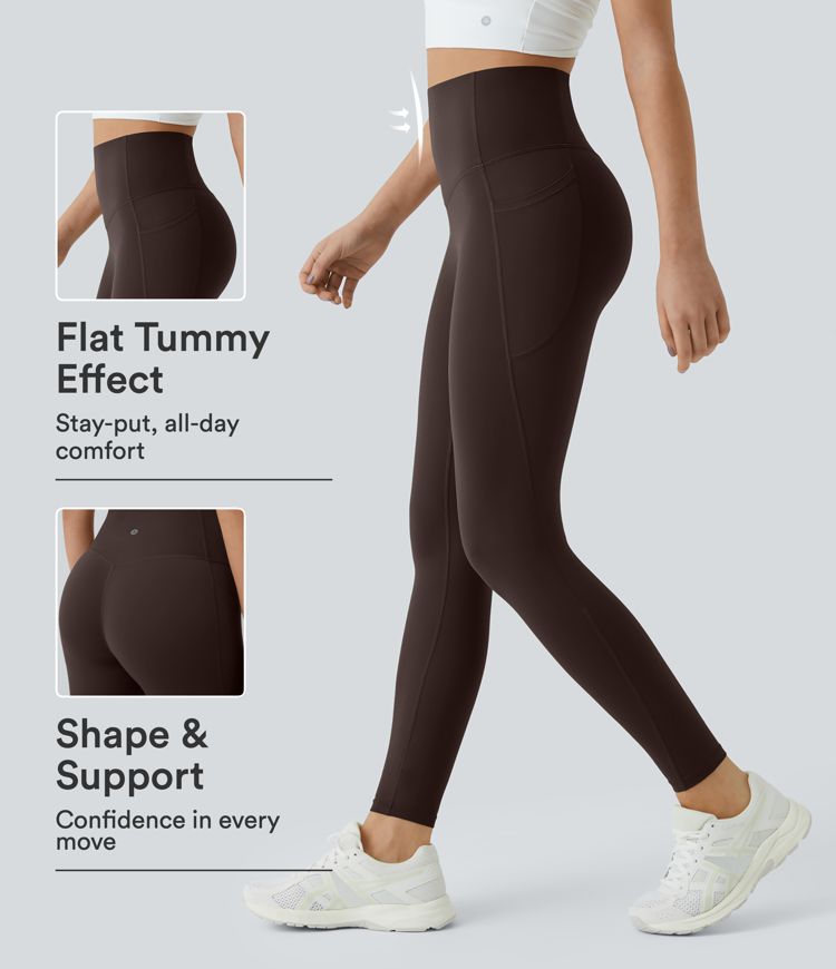 Hot Fudge Halara UltraSculpt™ High Waisted Tummy Control Pocket Shaping Training Leggings / 1