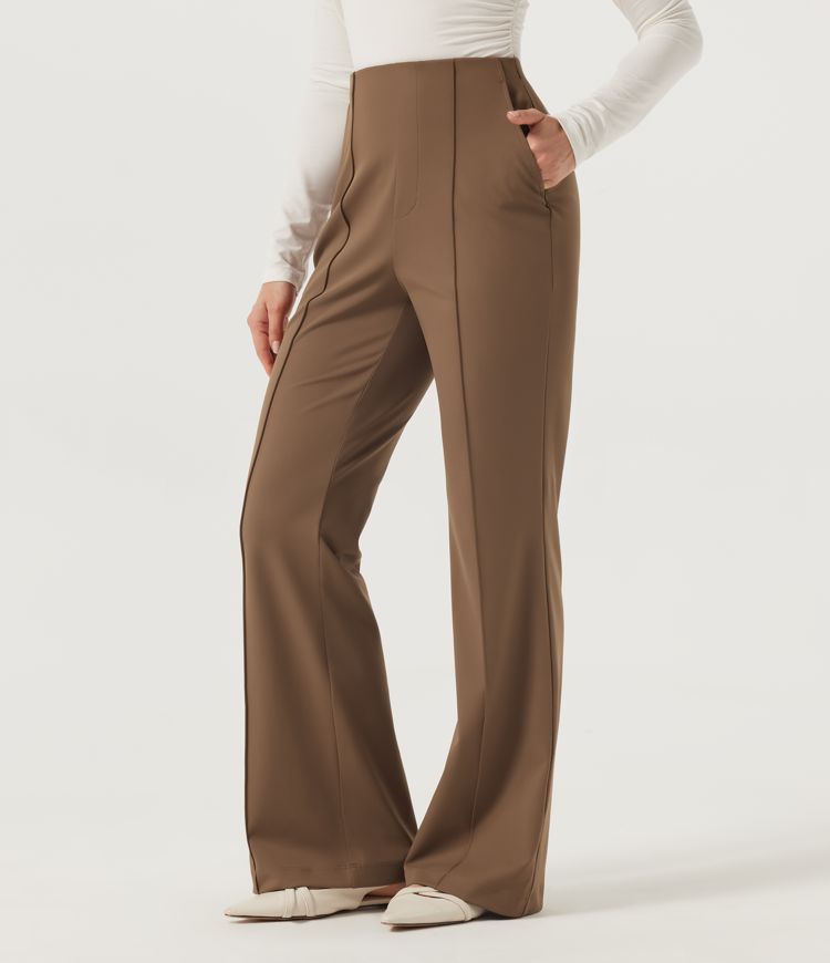 Halara DayStretch™ High Waisted Pintuck Flare Work Pants with Pockets