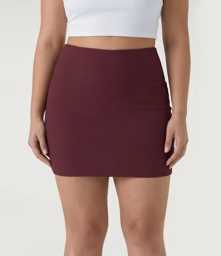 Mini-jupe-short grande taille moulante gainante Patitoff™ Flow taille haute anti-poils d’animaux