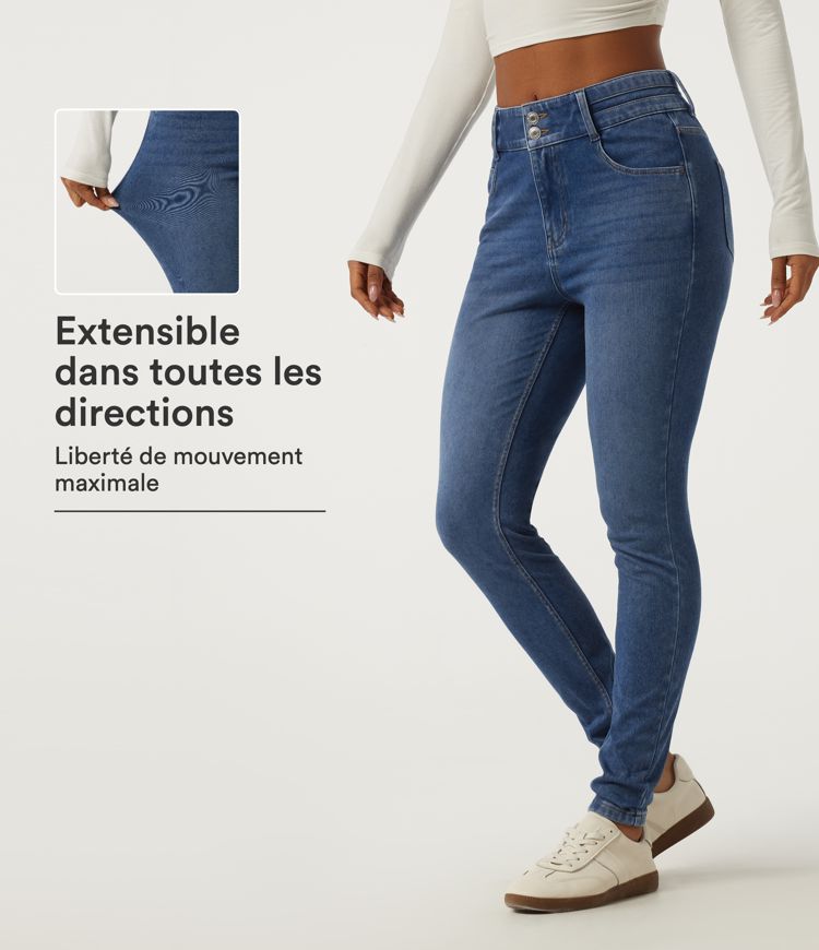 Jean skinny Halara Flex™ taille mi-haute avec poches