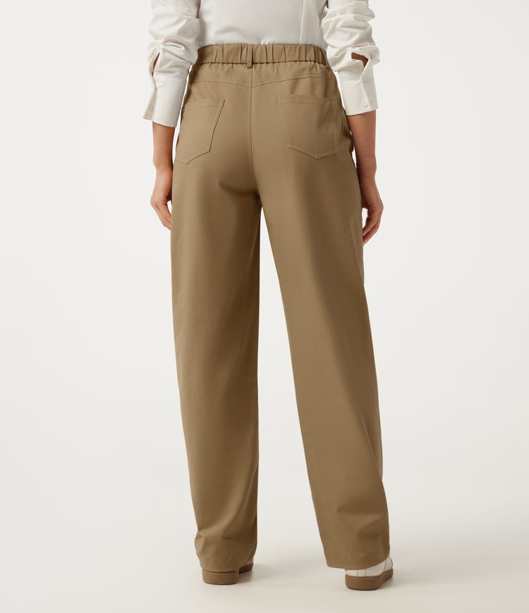 Starfish Lässige Chino-Hose aus Baumwolle mit hohem Bund, mehreren Taschen und geschwungenem Bein / 2