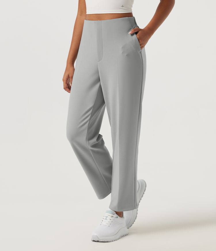 Mid Rise Straight Leg Hiking Pants with Pockets