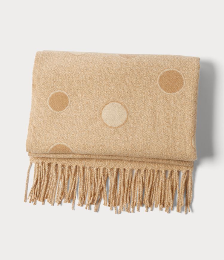 Almond Oil Polka Dot Casual Scarf / 2