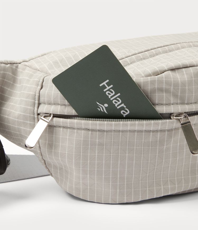 Grey White Versatile Everyday Casual Belt Bag / 2