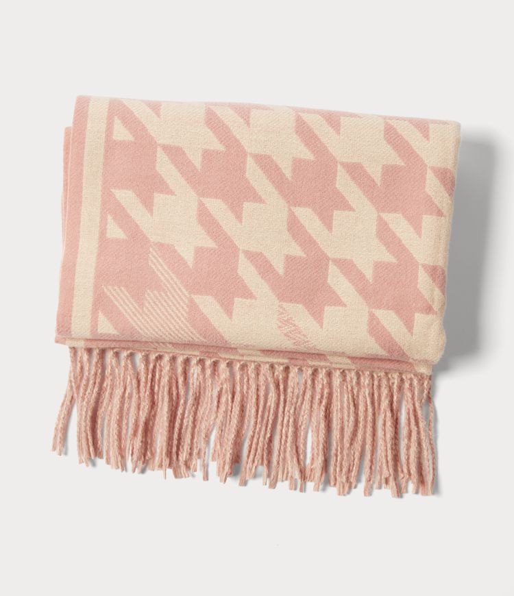 Rose Quartz Houndstooth Casual Scarves / 2