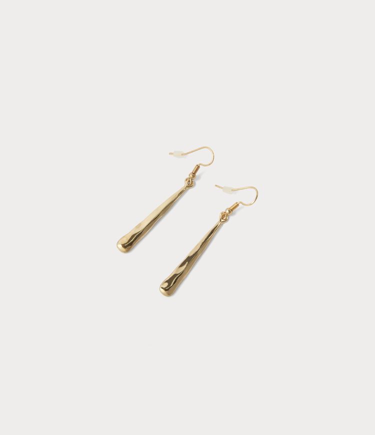 Gold Minimalist Geometrical Work Earrings / 2