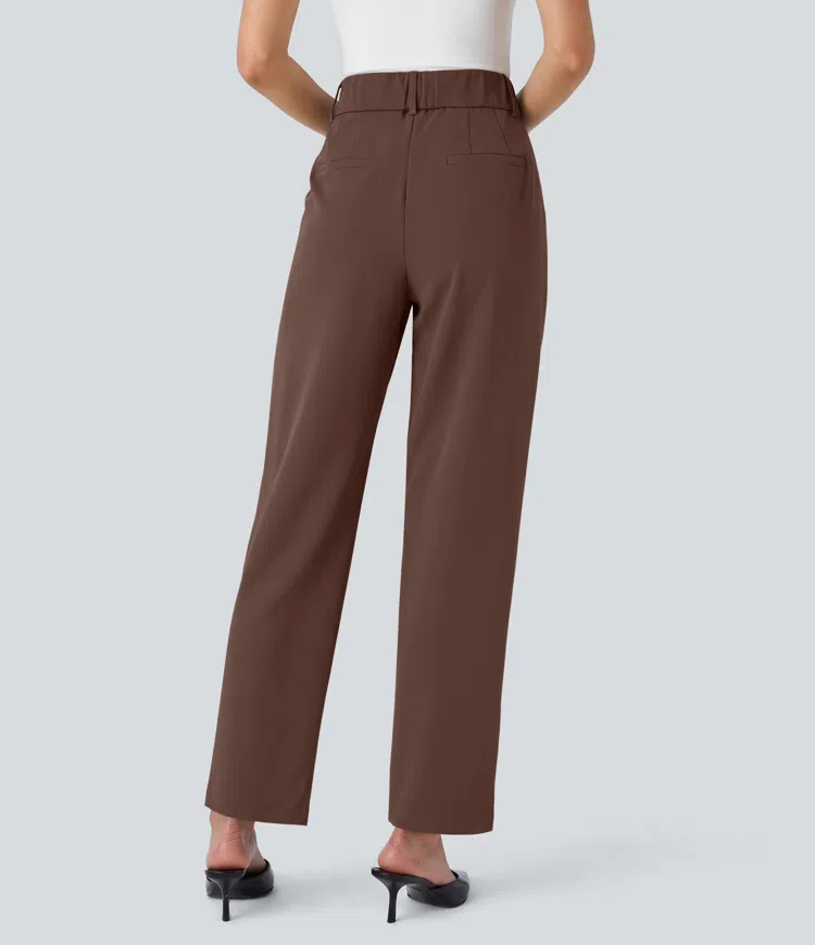 Rocky Road Pantalon tailleur Halara Flex™ fuselé uni, taille haute, avec poches / 2