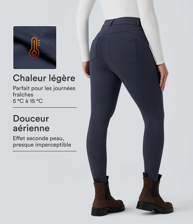 Legging thermique SoftlyZero™ Plush 7/8 taille haute avec poches