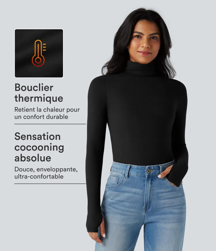 Haut thermique col roulé Halara HeatCore avec passe-pouces