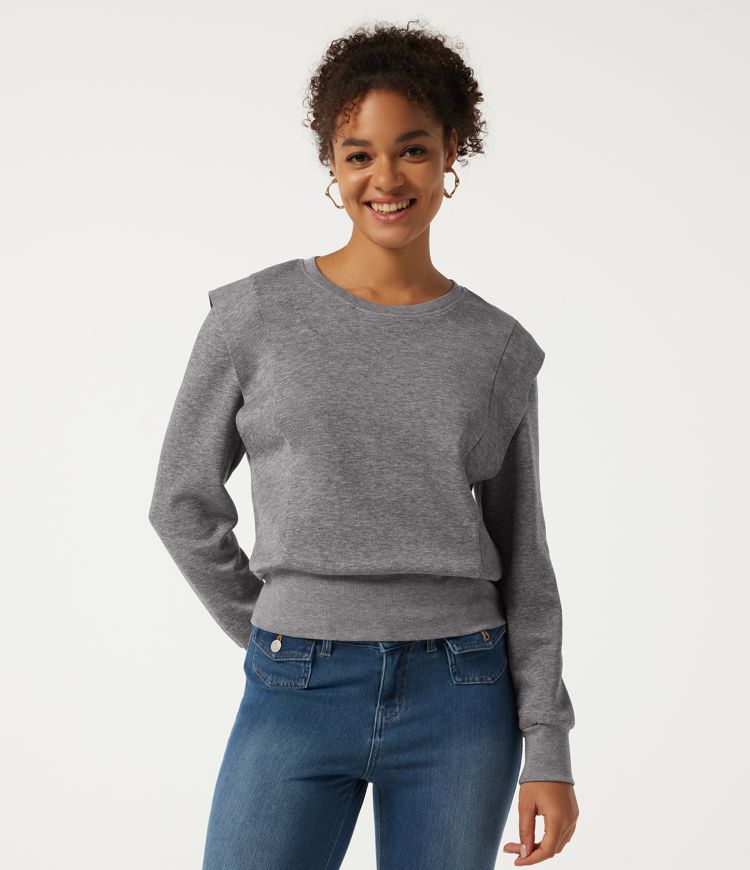 Round Neck Long Sleeve Casual Pullover Sweatshirt