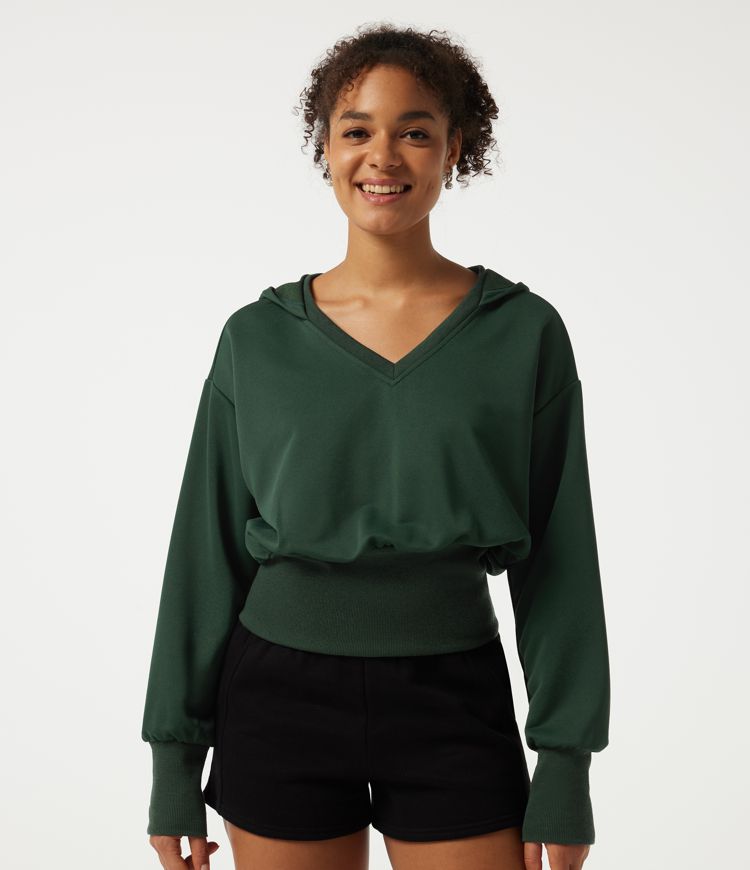 Hooded Long Sleeve Casual Sweatshirt