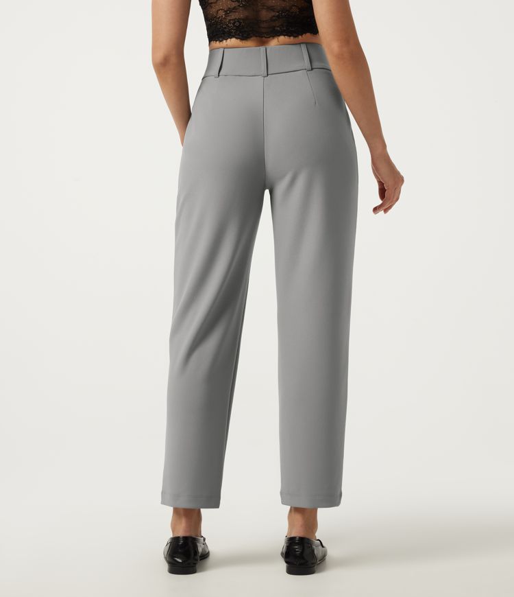 Misted Morn High Waisted Tapered Work Pants with Pockets / 2