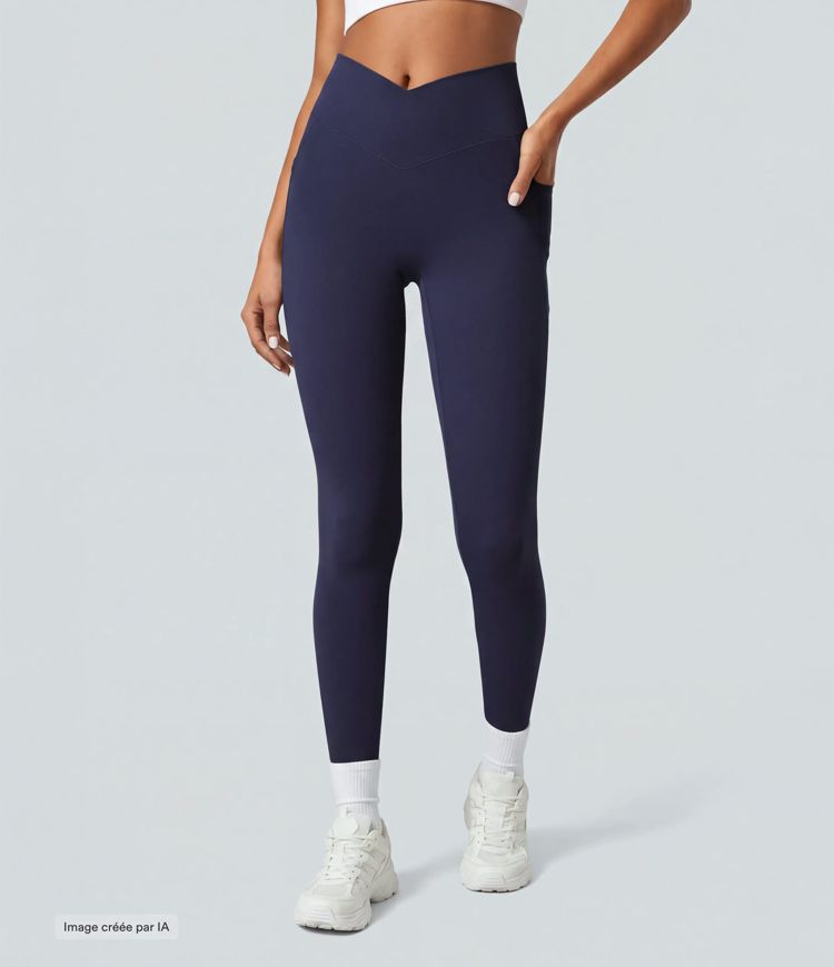 Softlyzero™ Legging Unis Poches Croisées