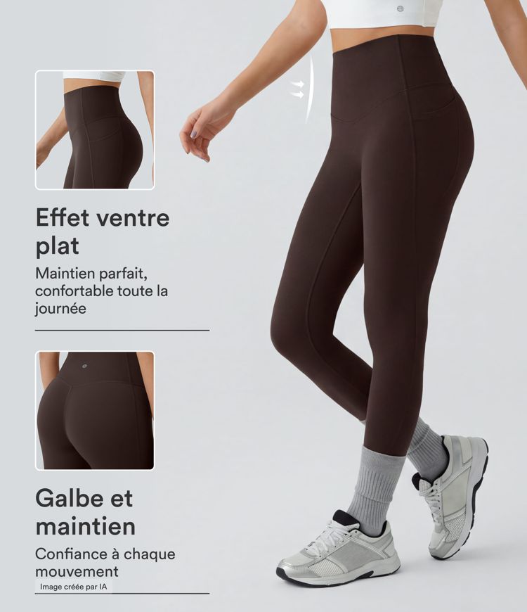 Legging d'entraînement gainant taille haute avec poches Halara UltraSculpt™