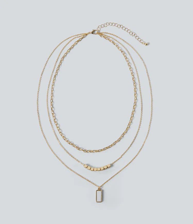 Collier multirangs minimaliste