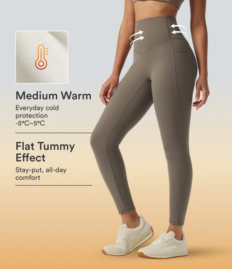 Halara UltraSculpt™ High Waisted Tummy Control Skinny Fleece Training Leggings with Pockets