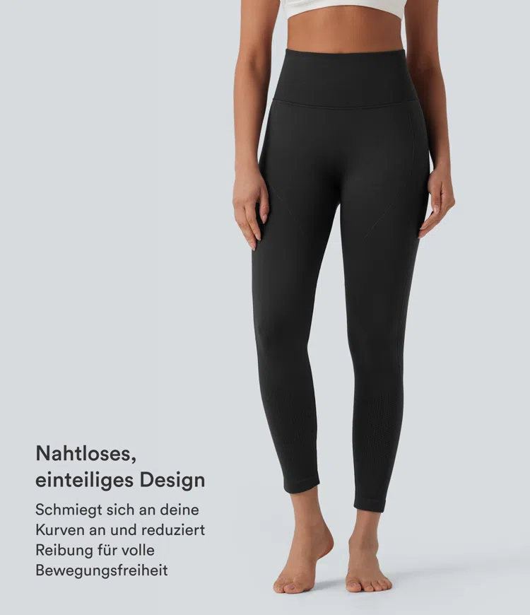 Schwarz OneForm Seamless Flow - Yoga-Leggings mit hohem Bund und Bauchkontrolle - Po-Lifting / 2