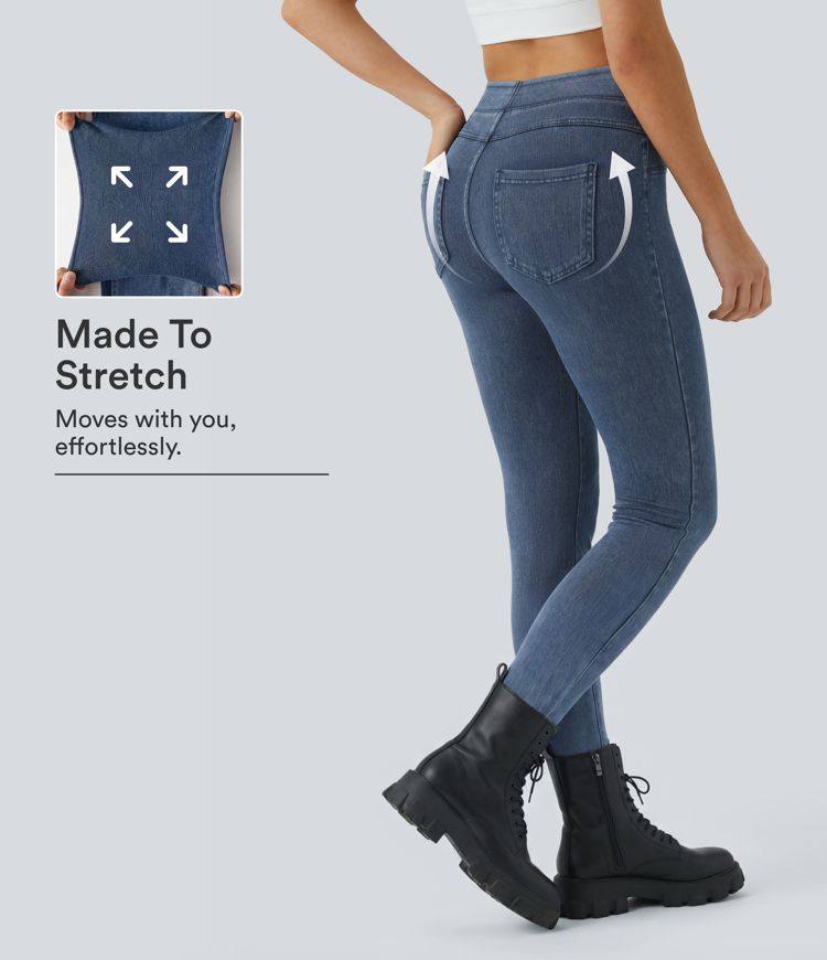 Halara Flex™ High Waisted Pocket Denim Casual Leggings