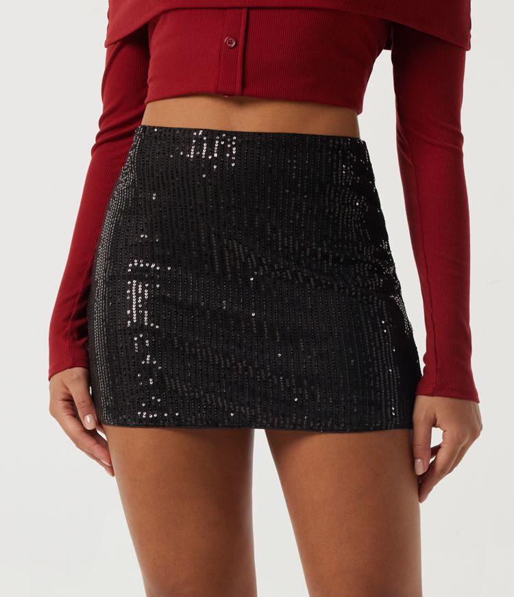 High Waisted A-Line Party Mini Skirt with Built-in Shorts