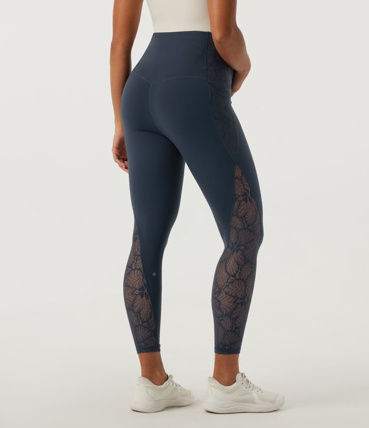 Carbon Halara UltraSculpt™ High Waisted Skinny Contrast Lace Yoga Maternity Leggings with Pockets / 2