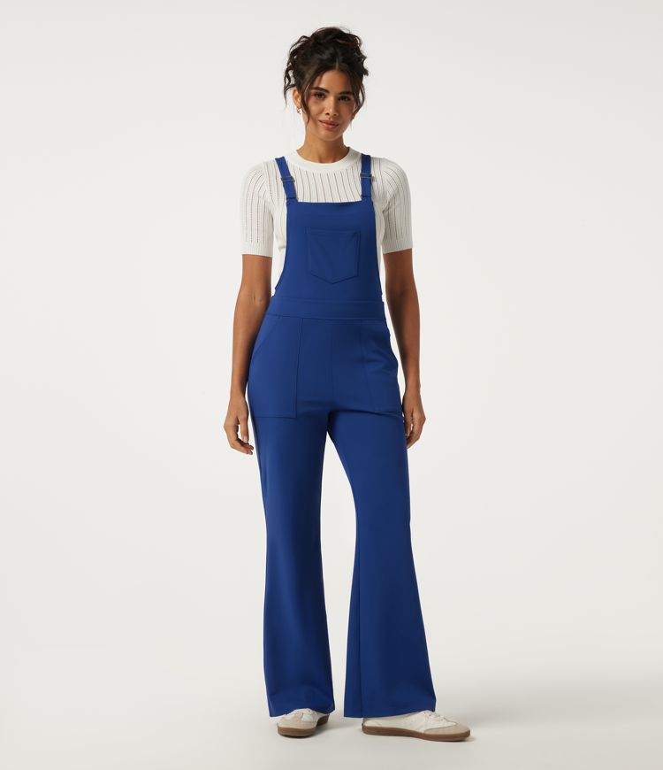 Halara DayStretch™ Square Neck Flare Casual Overalls with Pockets