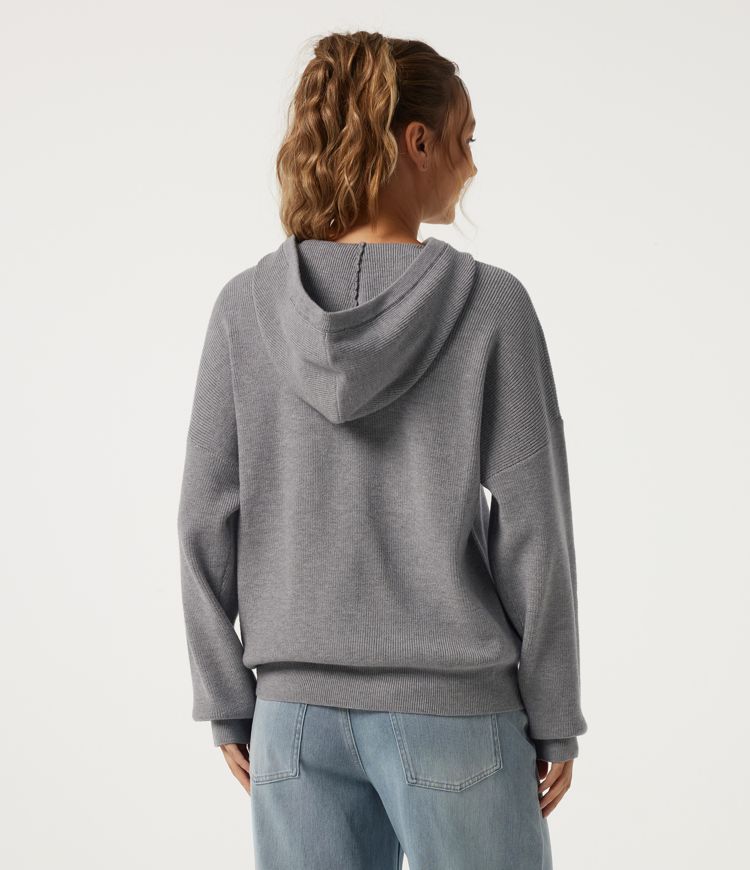 Gull Hooded Long Sleeve Casual Sweater with Pocket / 2