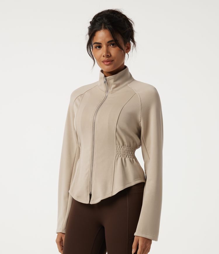 Stand Collar Long Sleeve Casual Windbreaker Jacket