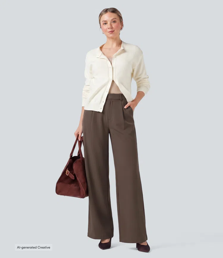 Halara Flex™ DayStretch High Waisted Pocket Straight Leg Work Pants