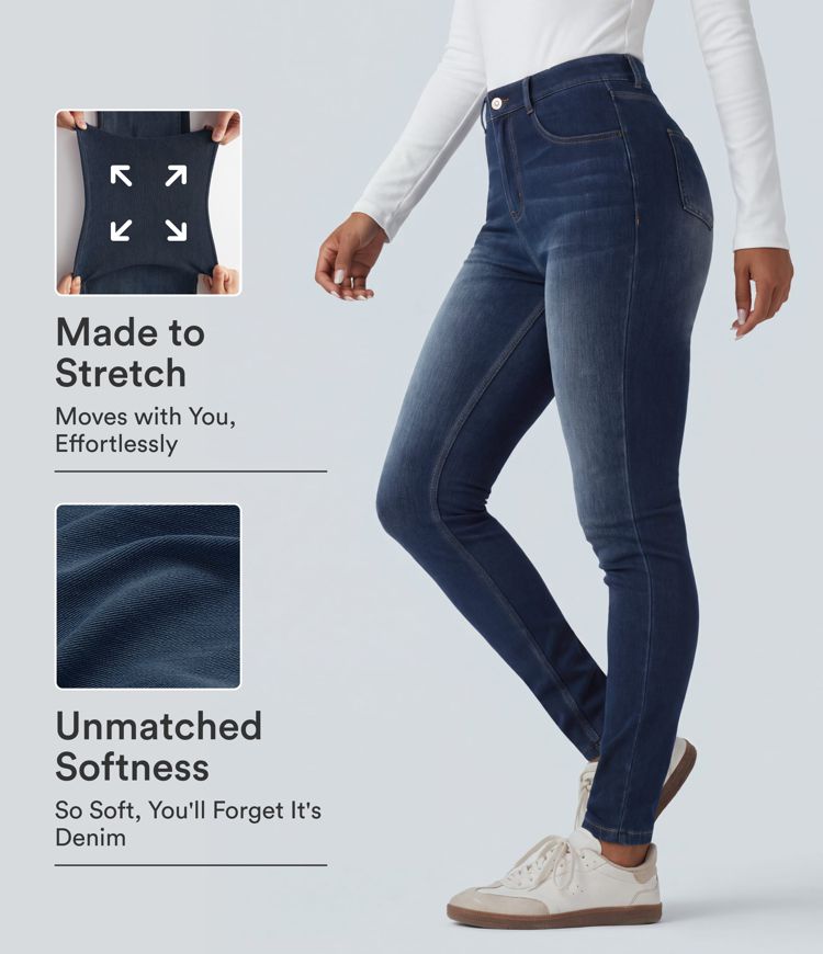 Halara Flex™ High Waisted Casual Skinny Jeans with Pockets