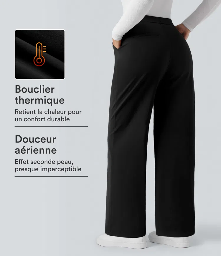 Pantalon de travail thermique doux taille haute à coupe droite avec poches SoftlyZero™