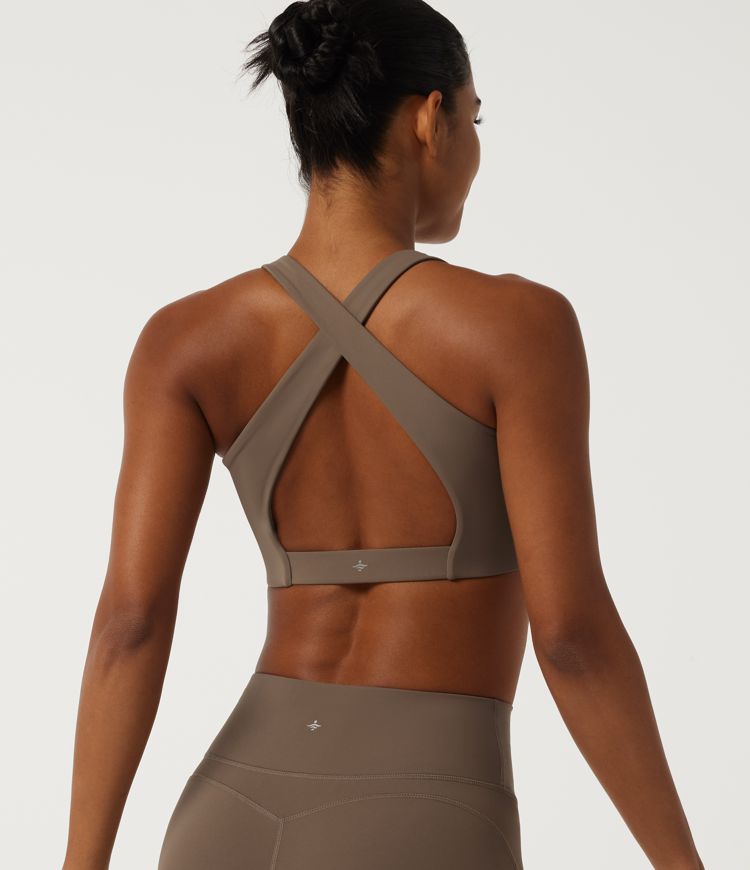Dawn Brown Halara UltraSculpt™ Square Neck Training Sports Bra / 1