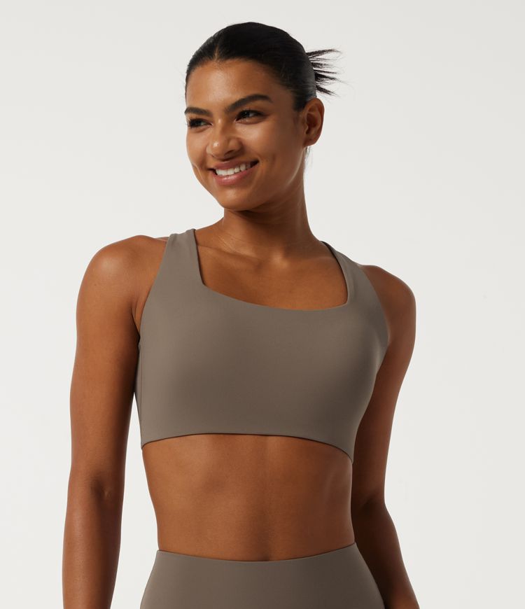 Dawn Brown Halara UltraSculpt™ Square Neck Training Sports Bra / 2