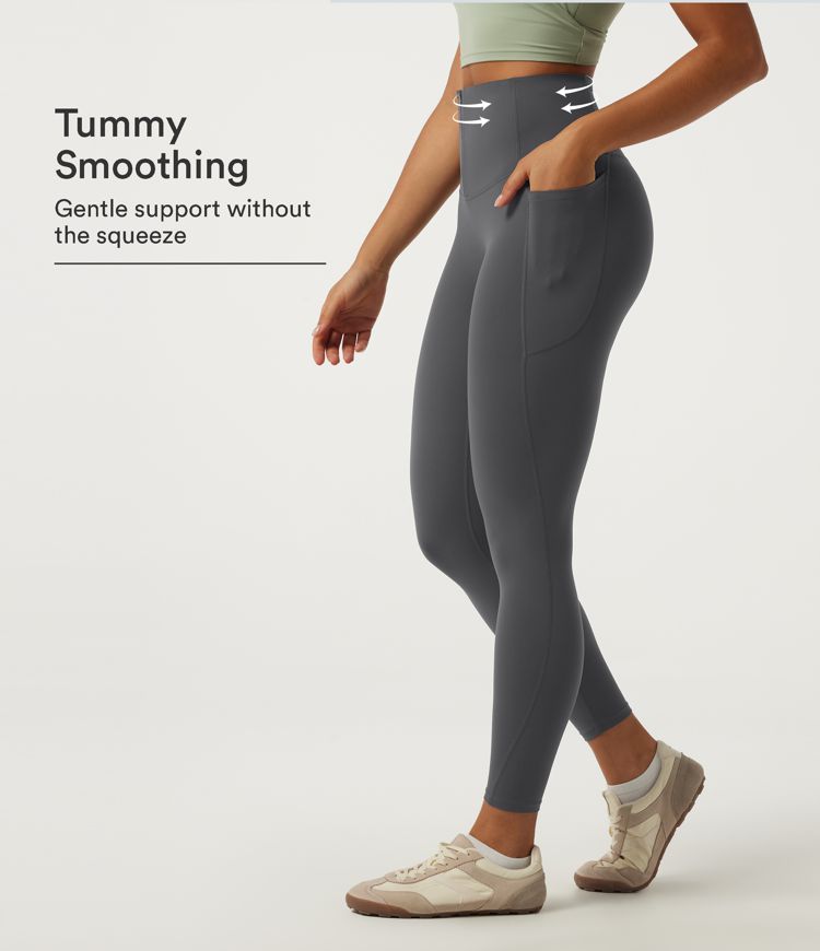 Halara UltraSculpt™ 7/8 yogaleggings med hög midja, magkontroll och ficka