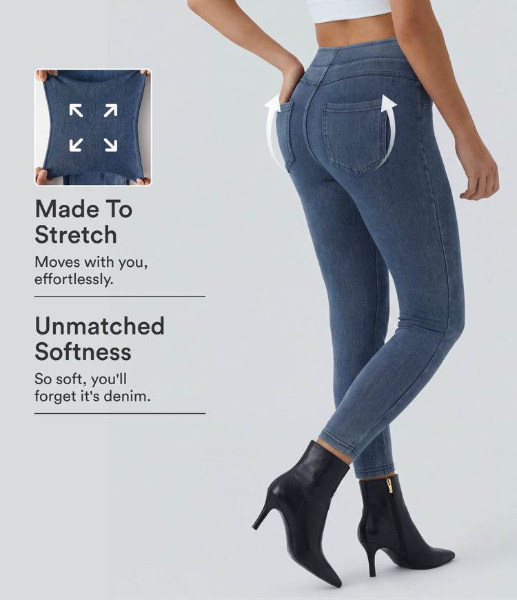 Halara Flex™ High Waisted Pocket Denim Casual Leggings