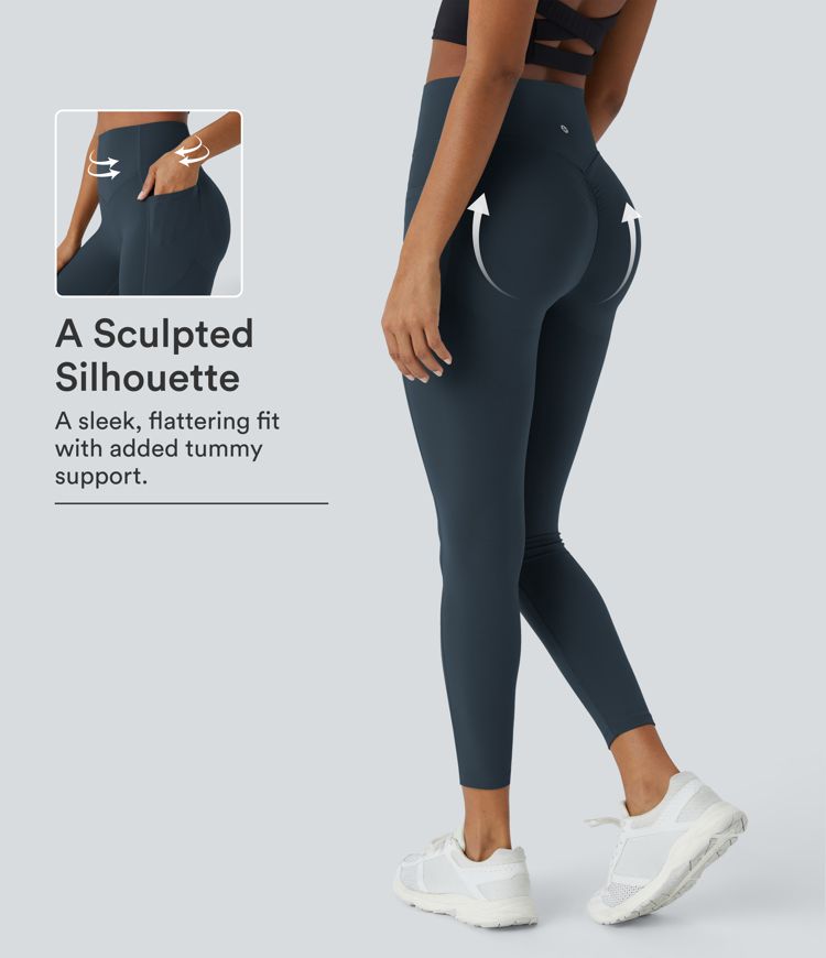 Halara UltraSculpt™ High Waisted Scrunch Butt Lifting Tummy Control Shaping Training Leggings with Pockets
