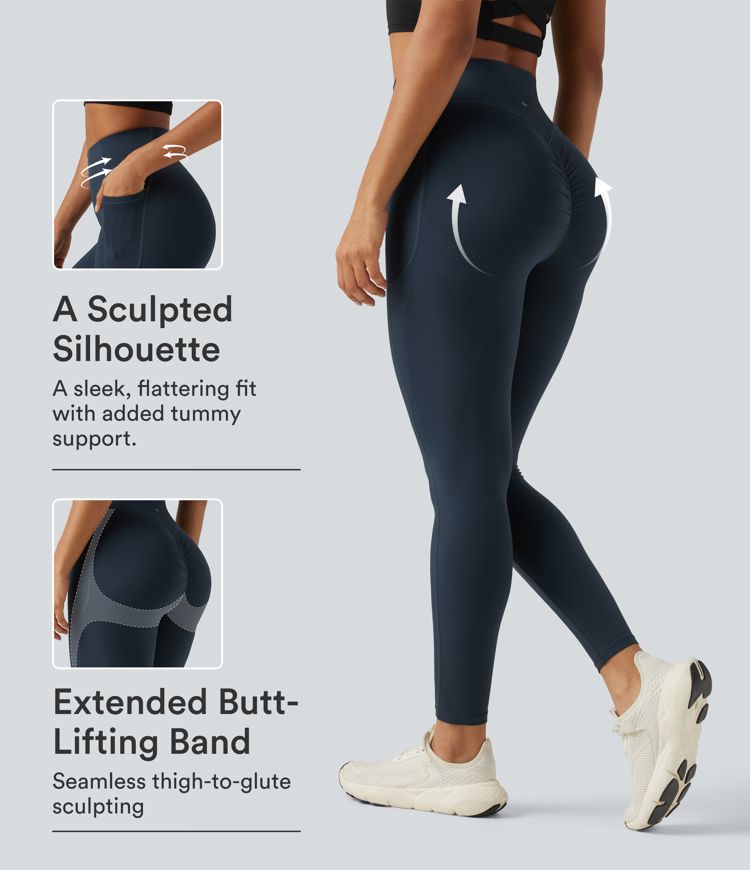 Halara UltraSculpt™ High Waisted Scrunch Butt Lifting 2.0 Tummy Control Shaping Training Leggings with Pockets